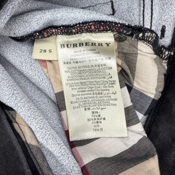 Burberry Brit Westbourne Skinny Jean In Black Size 28W - Picture 7 of 8